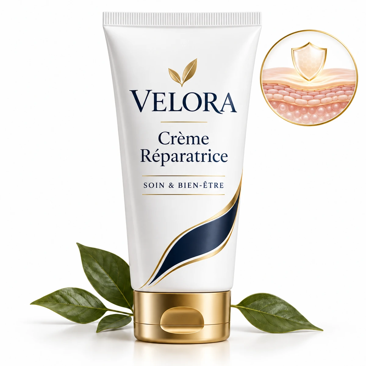 Velora Crème Réparatrice — médaillon illustrant le thème : barrière cutanée