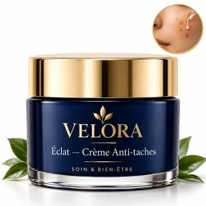 Velora Éclat — Crème Anti-taches — médaillon illustrant le thème : teint