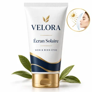 Velora Écran Solaire — médaillon illustrant le thème : soin solaire