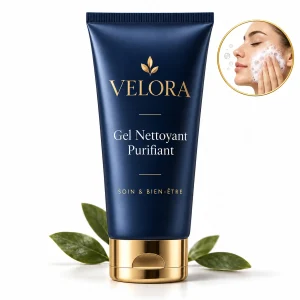 Velora Gel Nettoyant Purifiant — médaillon illustrant le thème : nettoyage du visage