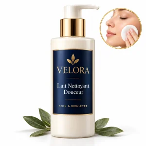 Velora Lait Nettoyant Douceur — médaillon illustrant le thème : nettoyage doux du visage