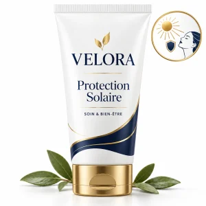 Velora Protection Solaire — médaillon illustrant le thème : soin solaire